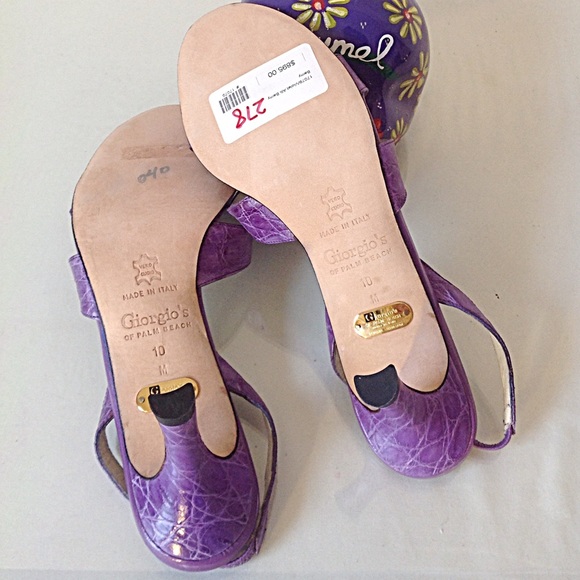 Price Drop! 💜 Alligator Slingback Heels 💜 - Picture 4 of 5